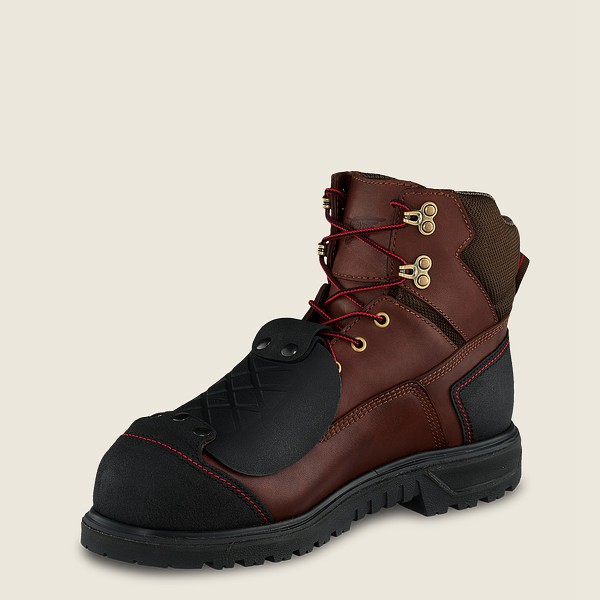 Red Wing Safety Bot Erkek - Brnr Xp - 6-Inch Waterproof Toe Metguard - Kahverengi/Siyah - 50QARGFUW